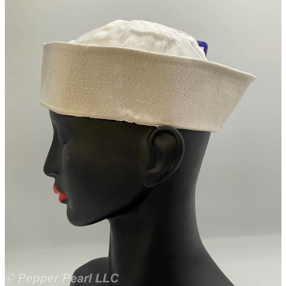 Regulation Gob Sailor Costume Hat Adult Large White Halloween Party Theater